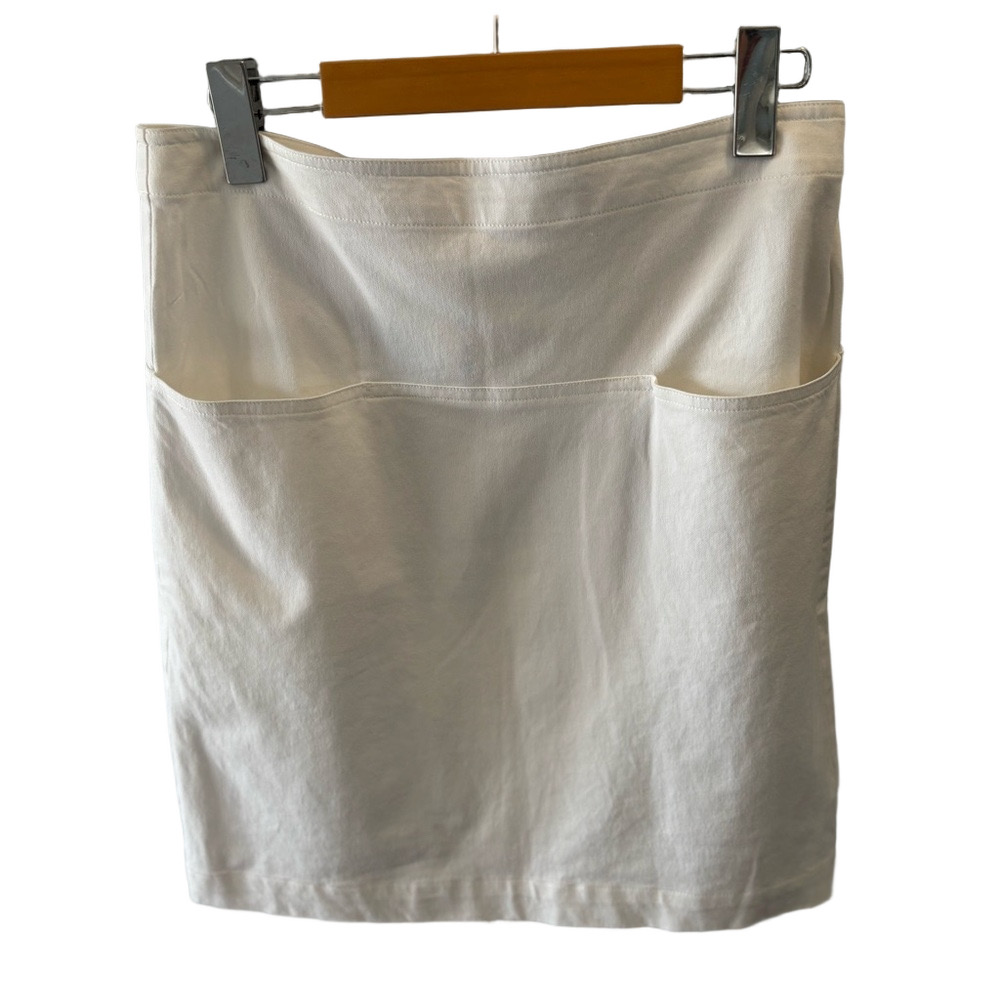 Theory Mini Skirt Front Pockets Size 6 Back Zipper Stretch Career Office